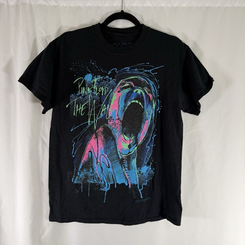 Pink Floyd The Wall Graphic Tee Men's Medium Crewneck Short Sleeve Liquid Blue